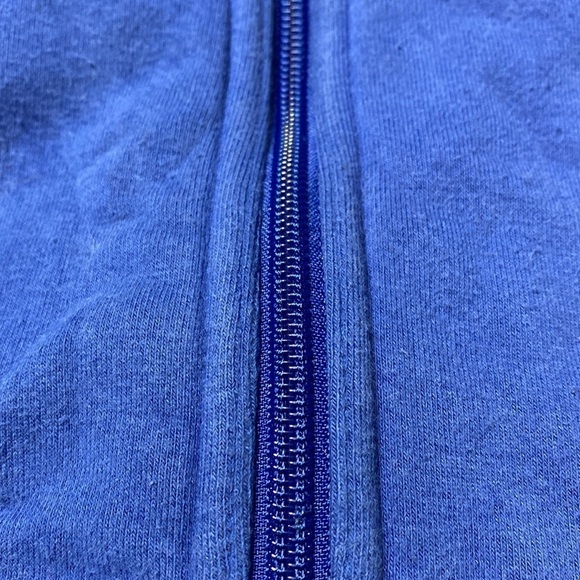 Vintage Nike Blue Retro Spellout Full Zip Sweatshirt Size XLarge - Picture 8 of 8
